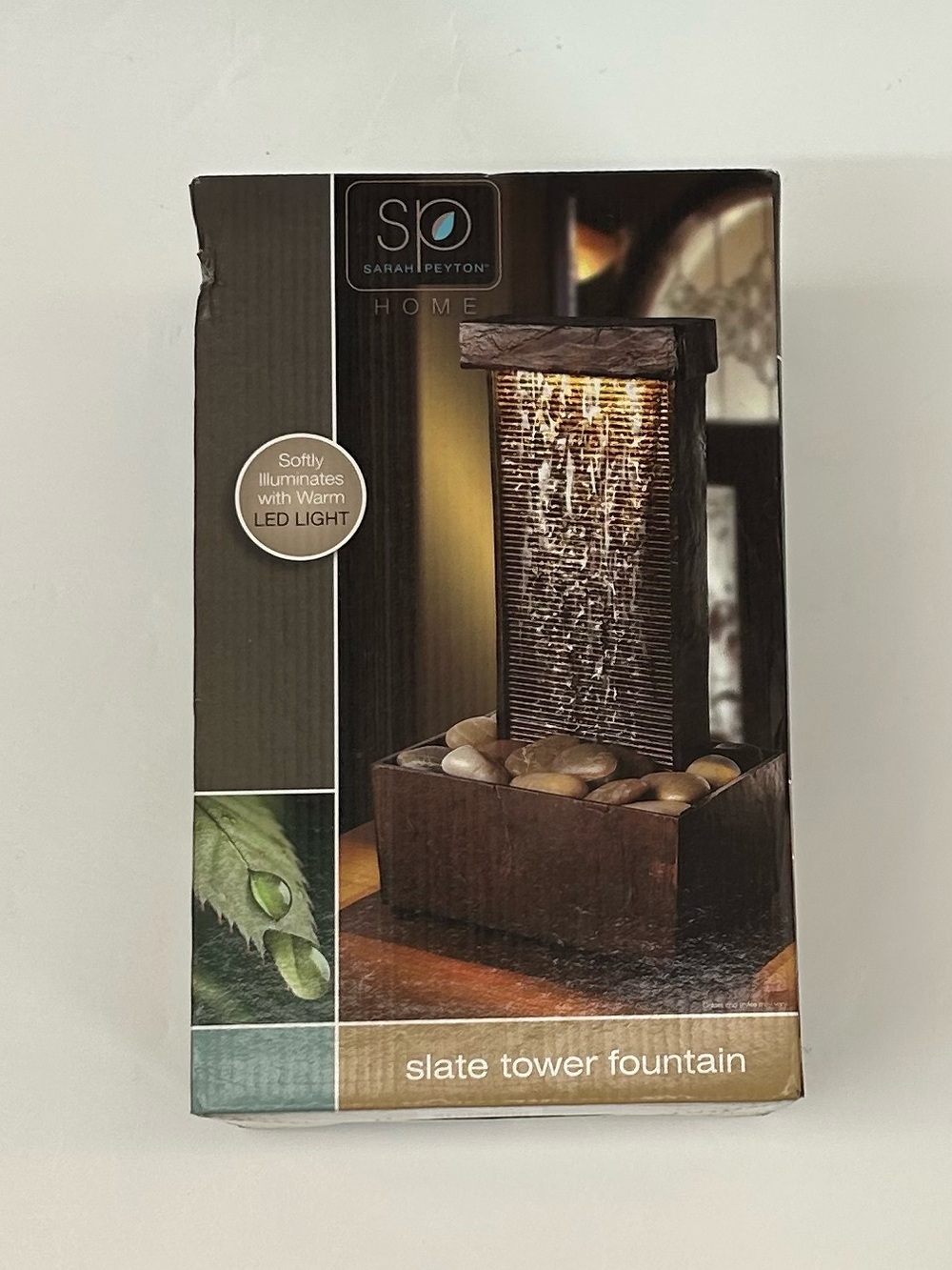 New in Box- Slate Tower Fountain - Brown